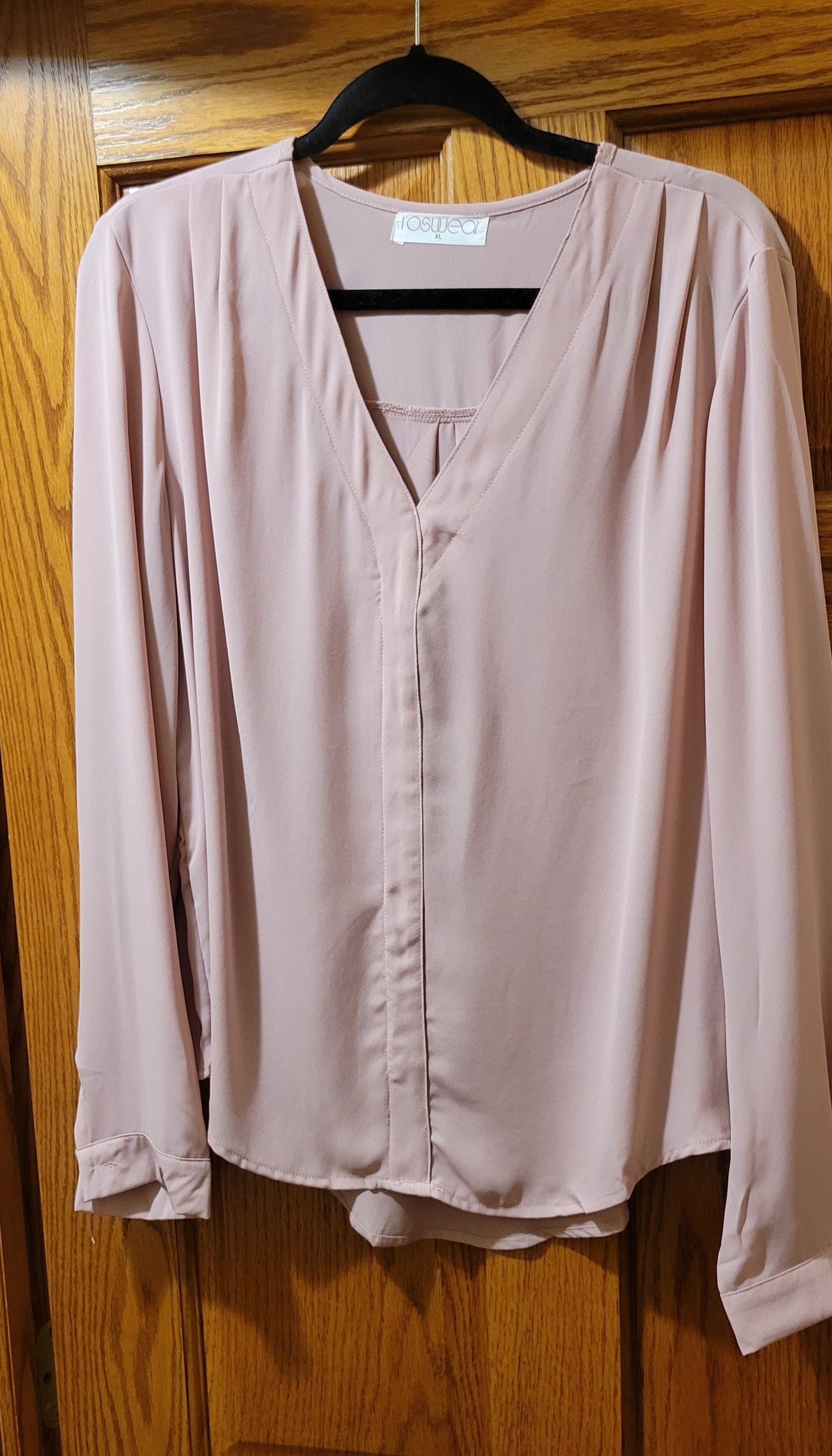 Mauve V-neck Top