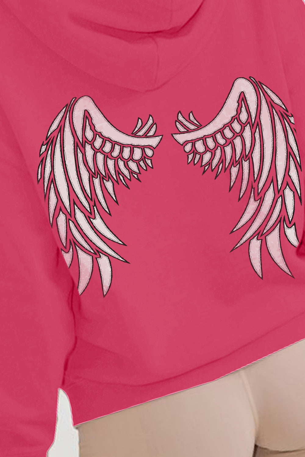 Angel Wings Pink Graphic Hoodie