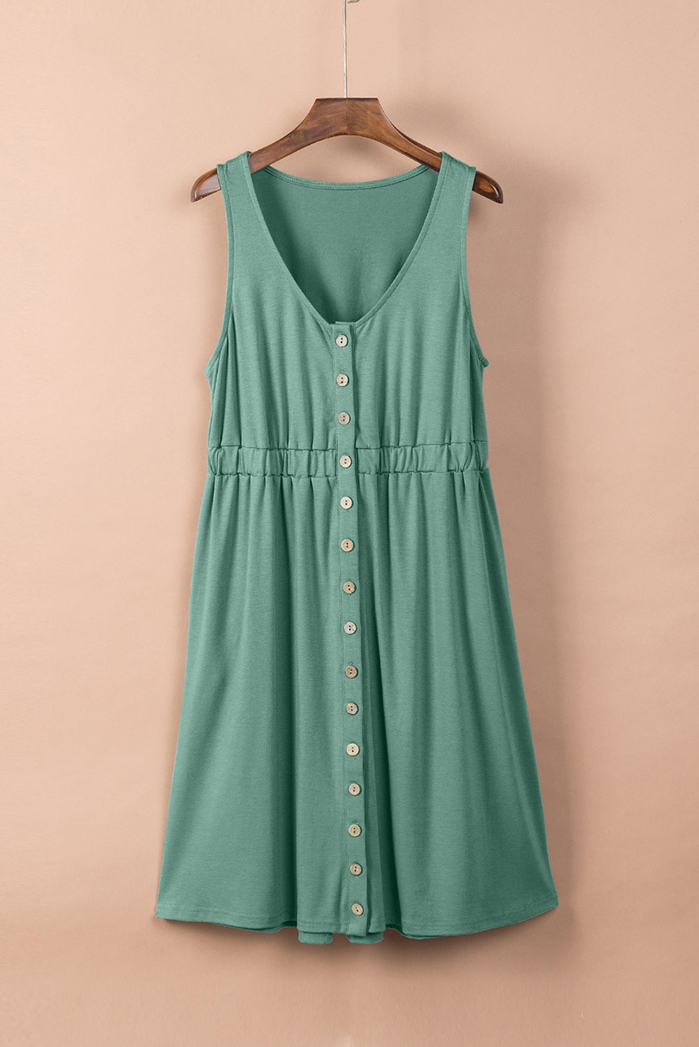 Magic Sleeveless Button Down Mini Dress