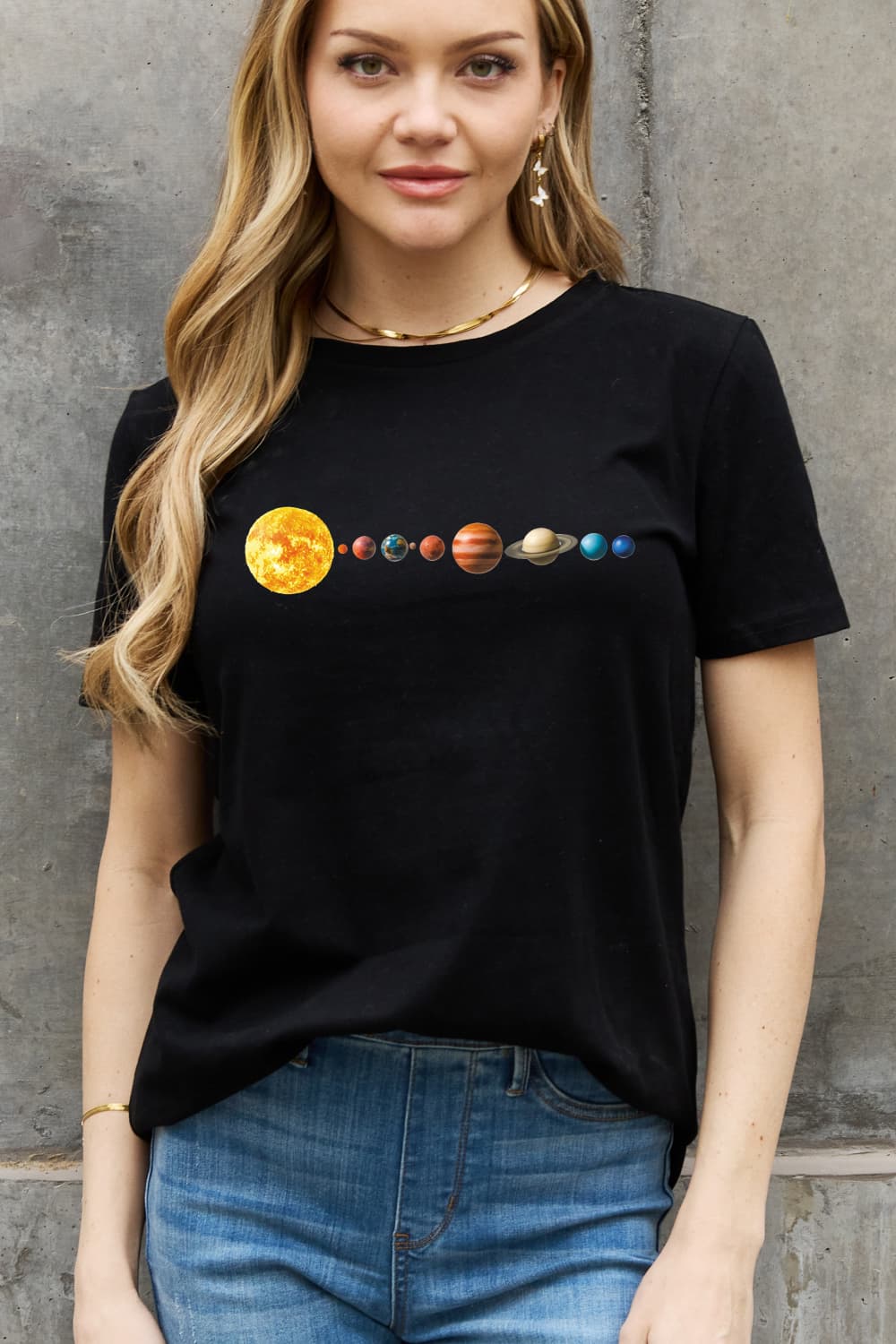 Solar System Graphic Cotton Tee