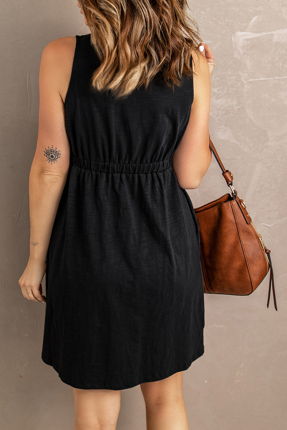 Magic Sleeveless Button Down Mini Dress