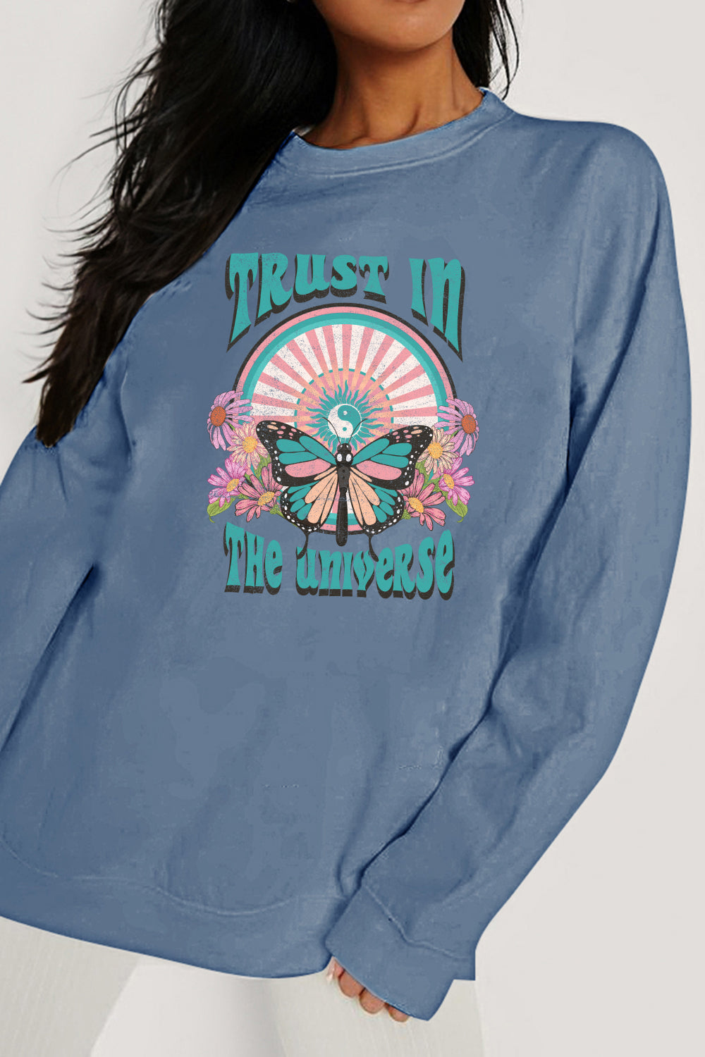 TRUST IN THE UNIVERSE Graphic Sweatshirt