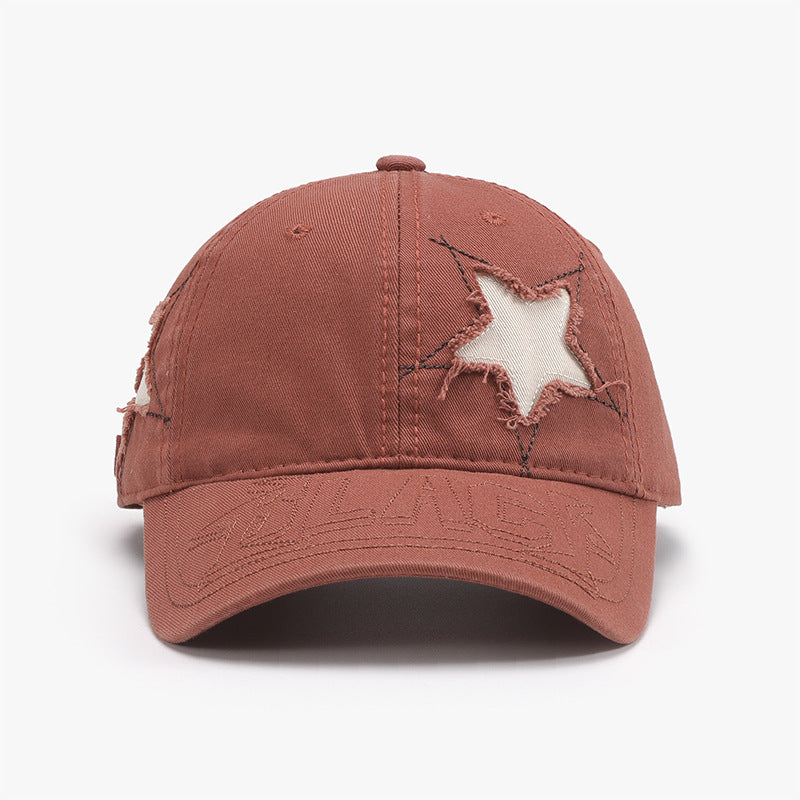 Adjustable Star Raw Hem Cap