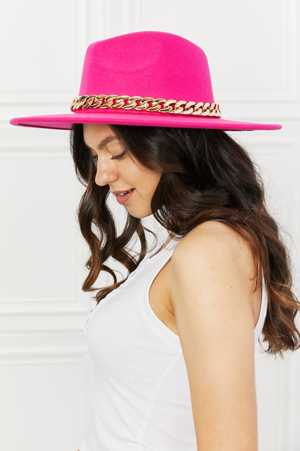 Keep Your Promise Fedora Hat in Pink