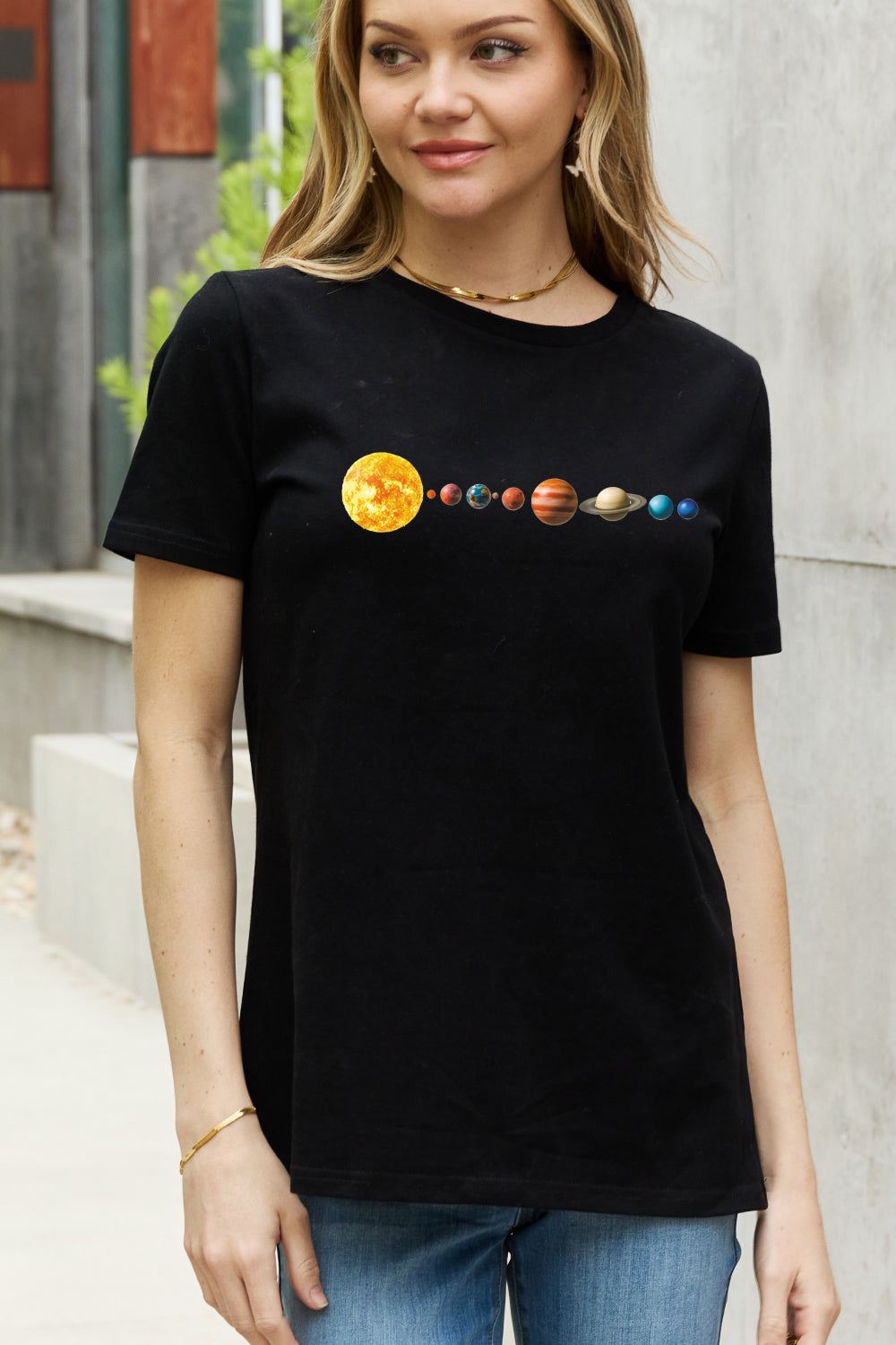 Solar System Graphic Cotton Tee