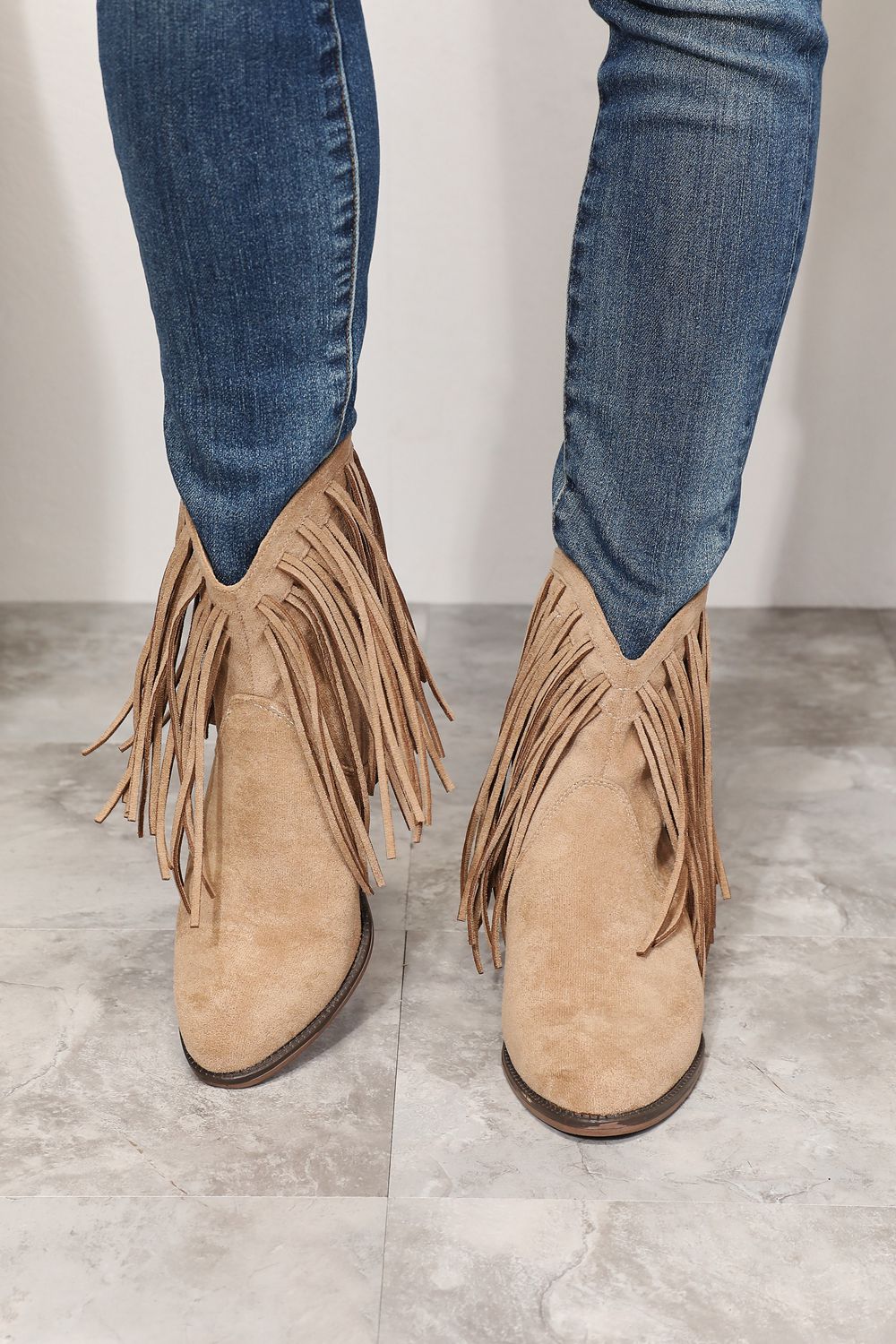 Fringe Cowboy Western Ankle Boots