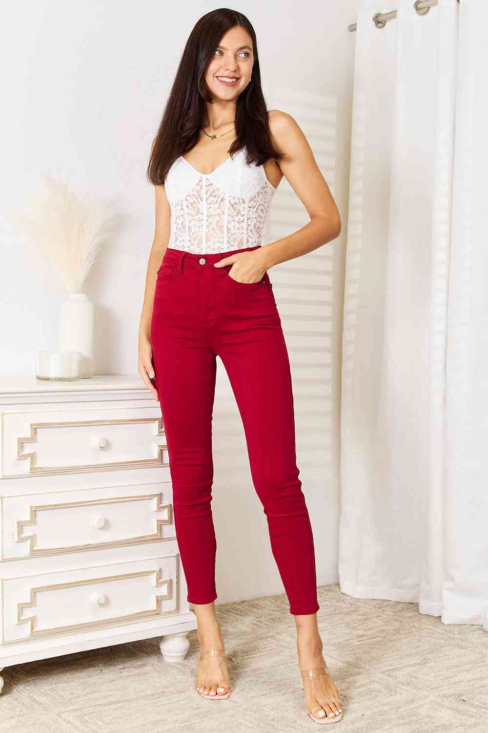 High Waist Tummy Control Skinny Jeans by Judy Blue