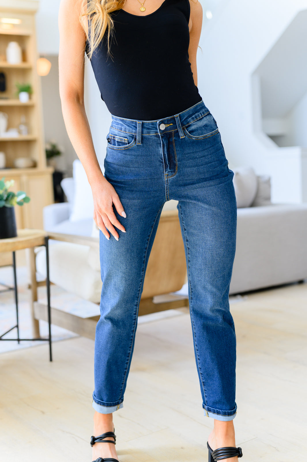 Downtown High Rise Boyfriend Jeans by Judy Blue