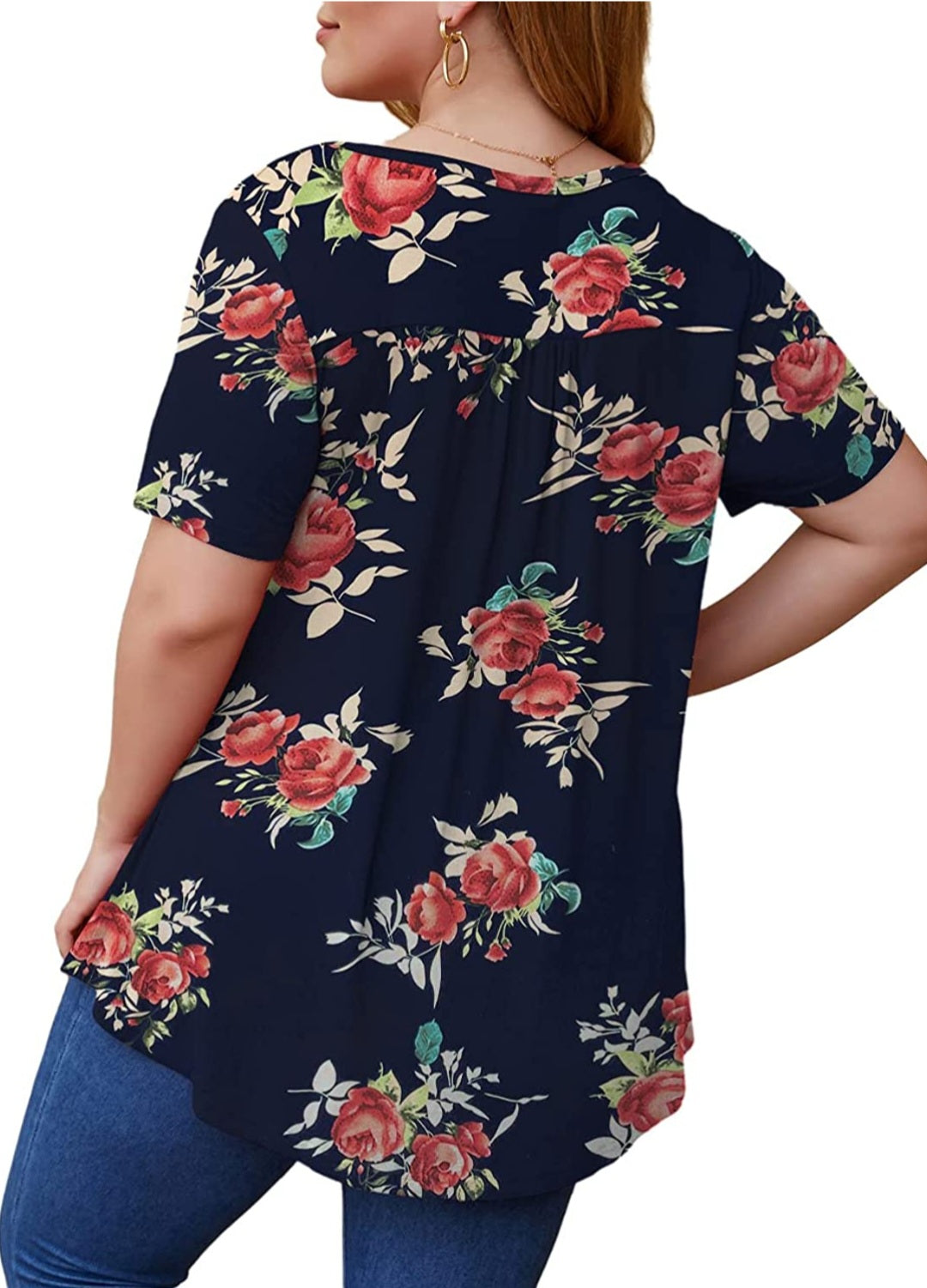 Floral Button Top
