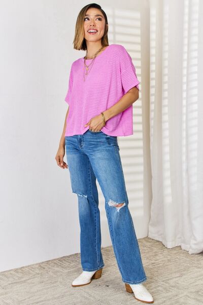 Zenana Round Neck Short Sleeve T-Shirt