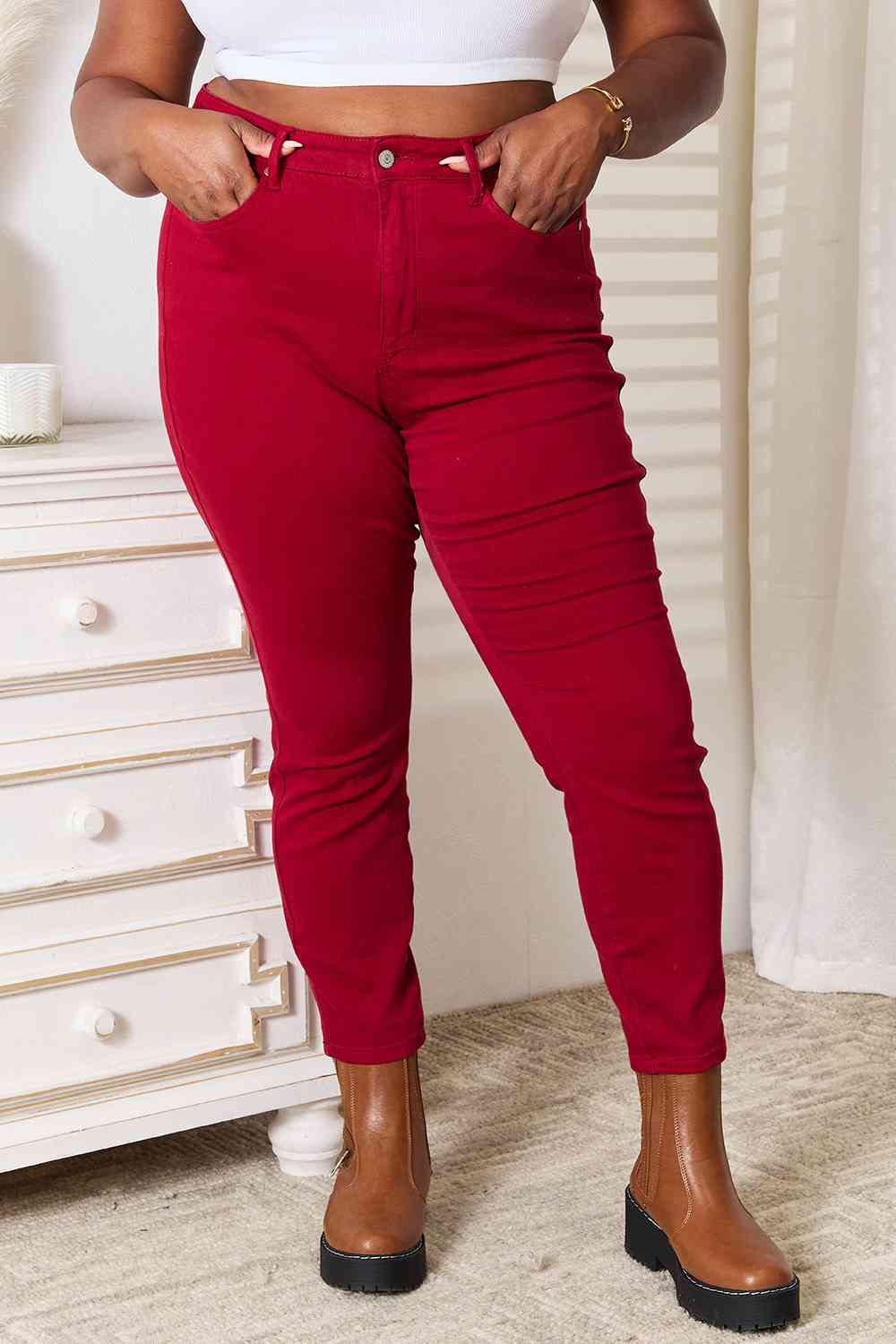 High Waist Tummy Control Skinny Jeans by Judy Blue