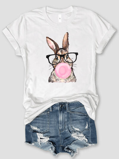 Rabbit Bubble Gum Short Sleeve T-Shirt